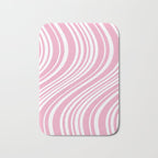 Wavy Stripes XXXI - Pastel Pink  Bath Mat Gallery Image 1