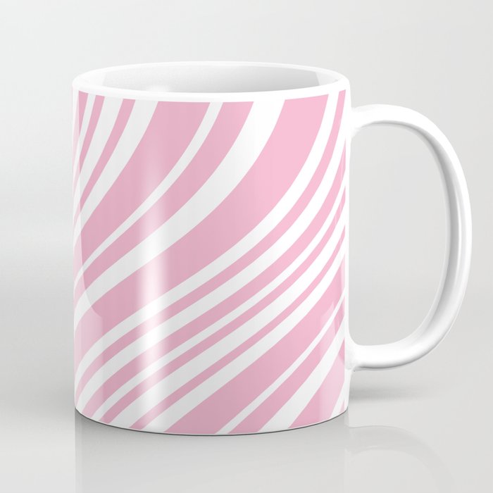 Wavy Stripes XXXI - Pastel Pink  Coffee Mug Gallery Image 1
