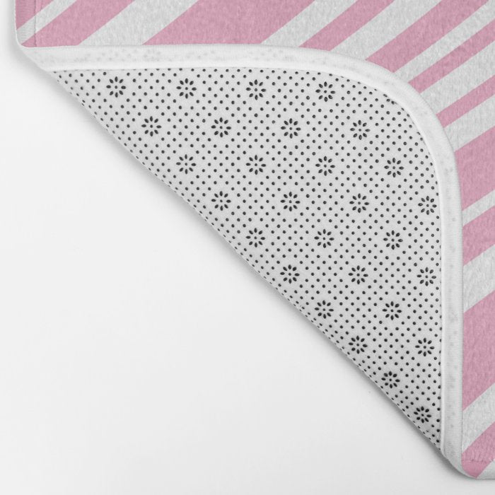 Wavy Stripes XXXI - Pastel Pink  Bath Mat Gallery Image 2