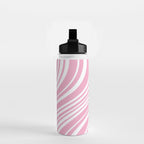 Wavy Stripes XXXI - Pastel Pink  Water Bottle Gallery Image 2