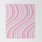 Wavy Stripes XXXI - Pastel Pink  Throw Blanket Gallery Image 2