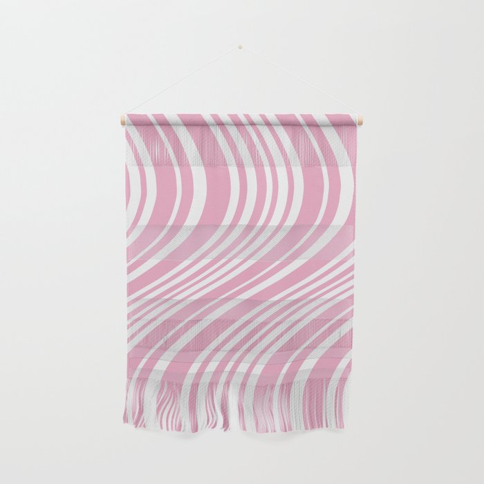 Wavy Stripes XXXI - Pastel Pink  Wall Hanging Gallery Image 1