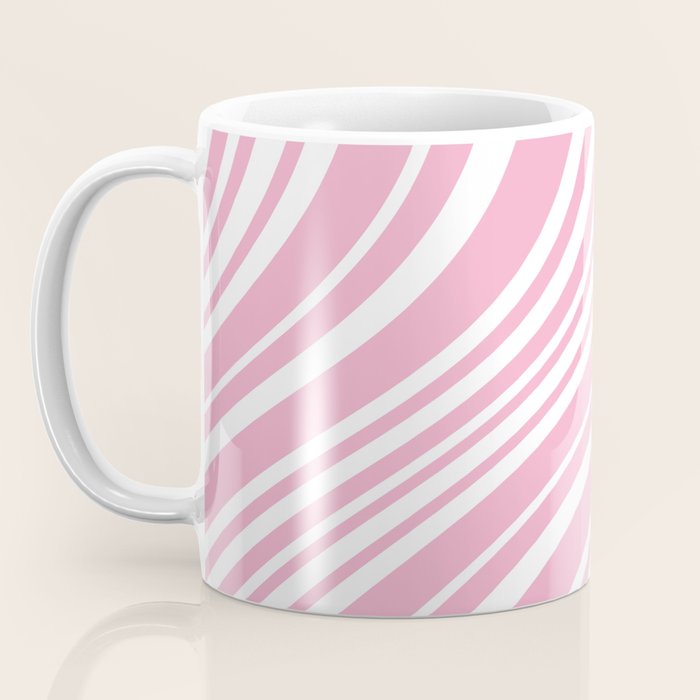 Wavy Stripes XXXI - Pastel Pink  Coffee Mug Gallery Image 3