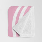 Wavy Stripes XXXI - Pastel Pink  Throw Blanket Gallery Image 3