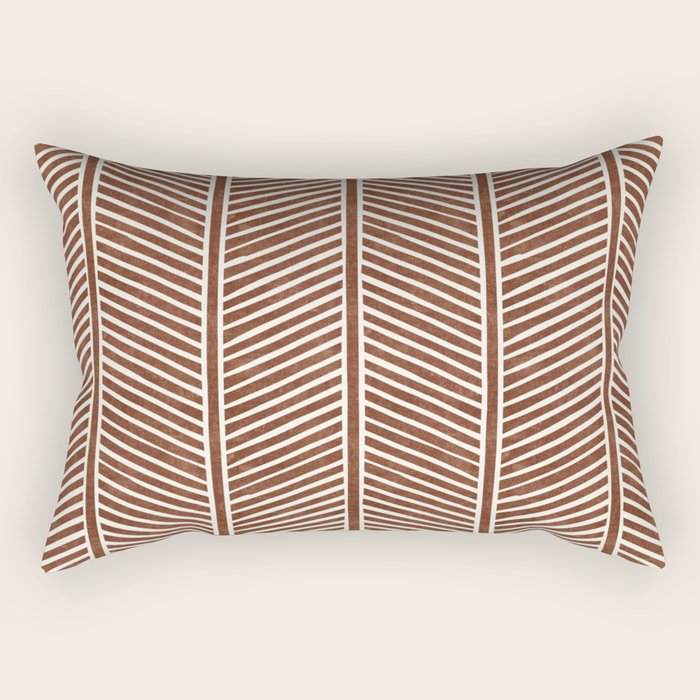 Organic Chevron on Brandywine Rectangular Pillow Gallery Image 2