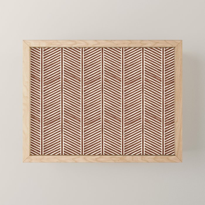 Organic Chevron on Brandywine Mini Art Print Gallery Image 1