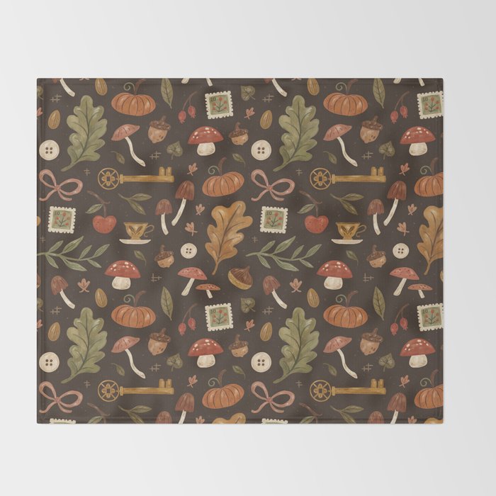 Autumn Treasures Throw Blanket Gallery Image 2