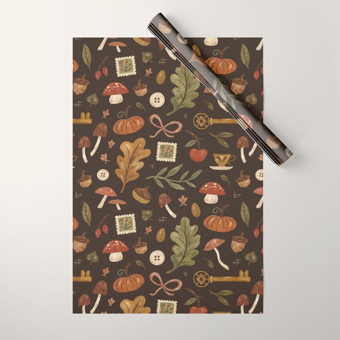 Autumn Treasures Wrapping Paper Gallery Image 1