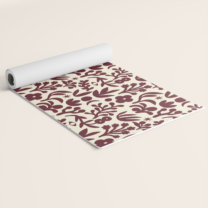 Floral shapes Pattern 01 Yoga Mat Gallery Image 2