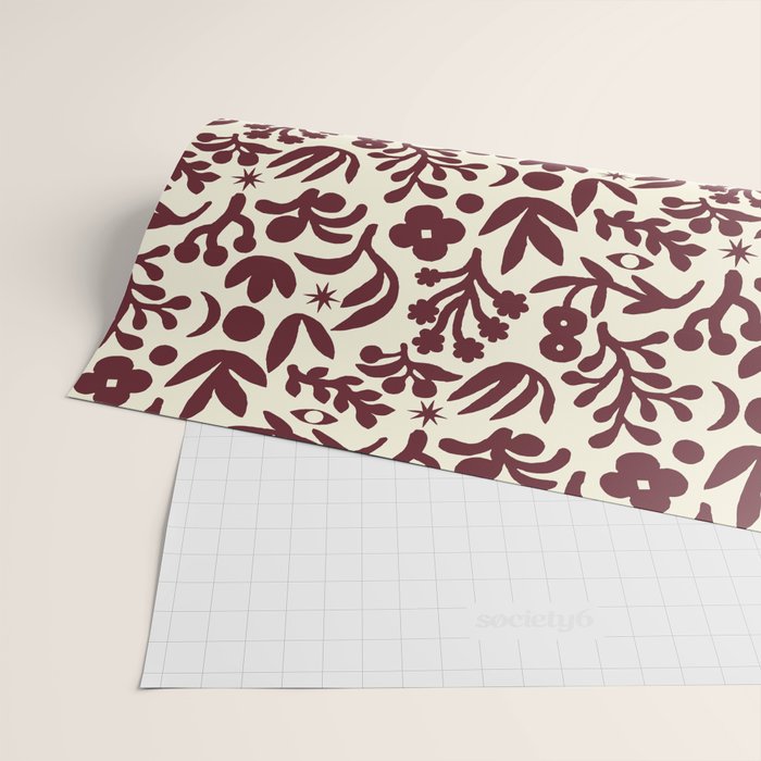 Floral shapes Pattern 01 Wrapping Paper Gallery Image 2