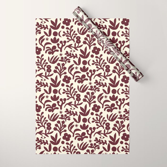 Floral shapes Pattern 01 Wrapping Paper Gallery Image 1