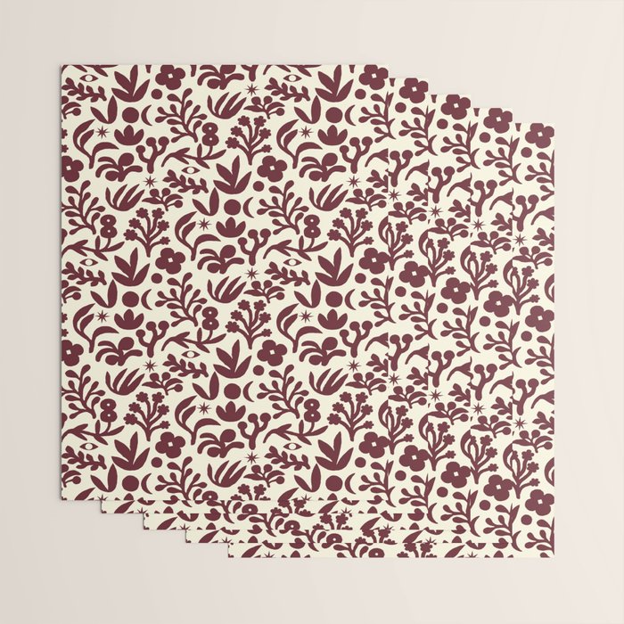 Floral shapes Pattern 01 Wrapping Paper Gallery Image 3