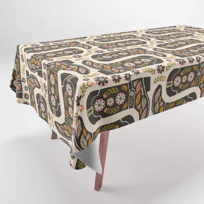 Cowboy boots and flowers Tablecloth Gallery Image 1