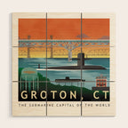 Groton, CT - Submarine Homeport Wood Wall Art Gallery Image 1