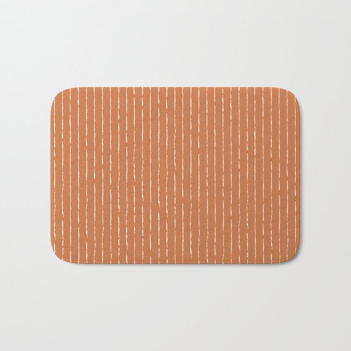 Lines (Terracotta) Bath Mat Gallery Image 1
