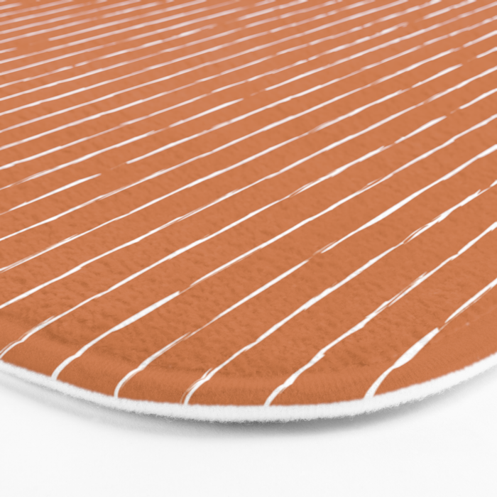 Lines (Terracotta) Bath Mat Gallery Image 3