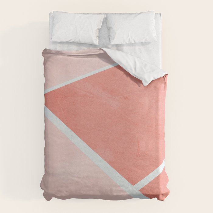 Courtside - living coral Duvet Cover Gallery Image 6