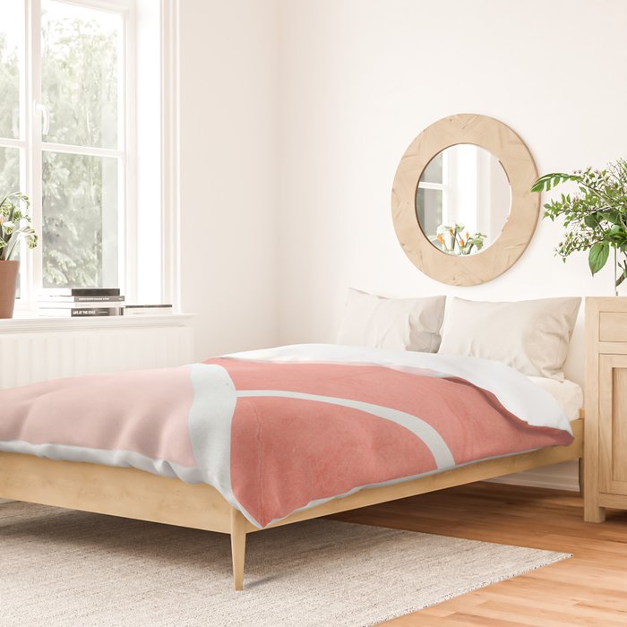 Courtside - living coral Duvet Cover Gallery Image 2