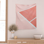 Courtside - living coral Wall Tapestry Gallery Image 2