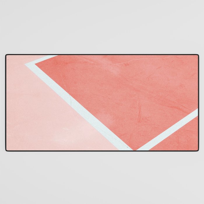 Courtside - living coral Desk Mat Gallery Image 3