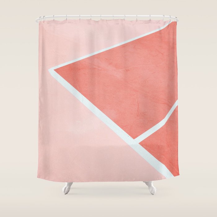 Courtside - living coral Shower Curtain Gallery Image 1