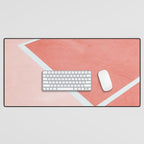 Courtside - living coral Desk Mat Gallery Image 1