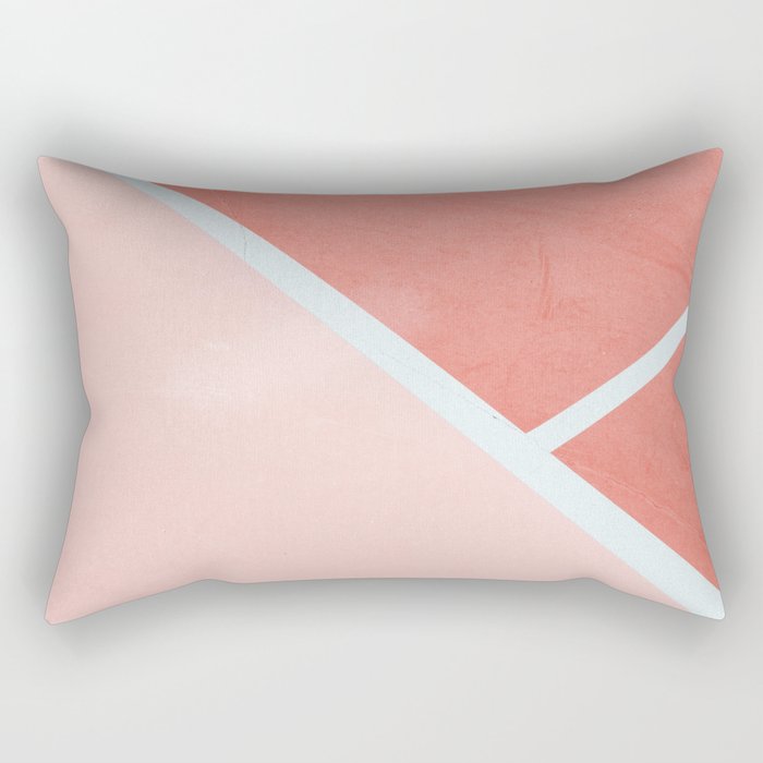 Courtside - living coral Rectangular Pillow Gallery Image 1
