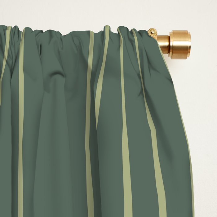 Mid Century Modern Geometric 126 in Forest Green Shades (Rainbow and Sun Abstraction) Window Curtain Gallery Image 2