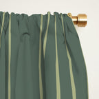 Mid Century Modern Geometric 126 in Forest Green Shades (Rainbow and Sun Abstraction) Window Curtain Gallery Image 2
