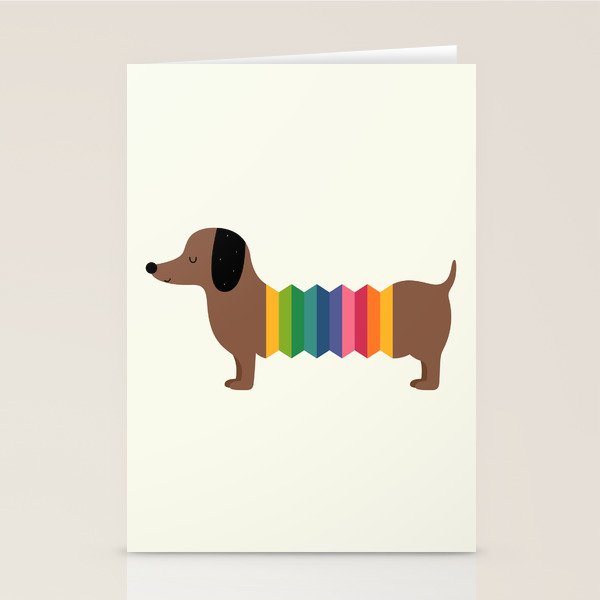 Rainbow Dooooog Stationery Card Gallery Image 1