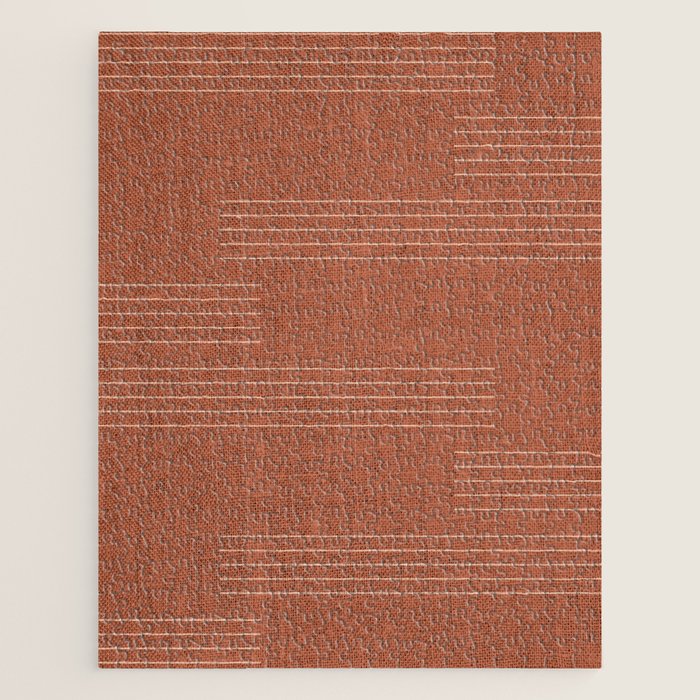 Minimal, Pattern, Boho Prints, Terracotta Jigsaw Puzzle Gallery Image 1