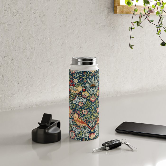 Vintage William Morris Strawberry Thief  Water Bottle Gallery Image 4