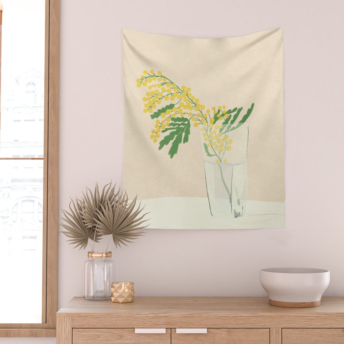 Delicate flowers Wall Tapestry Gallery Image 2