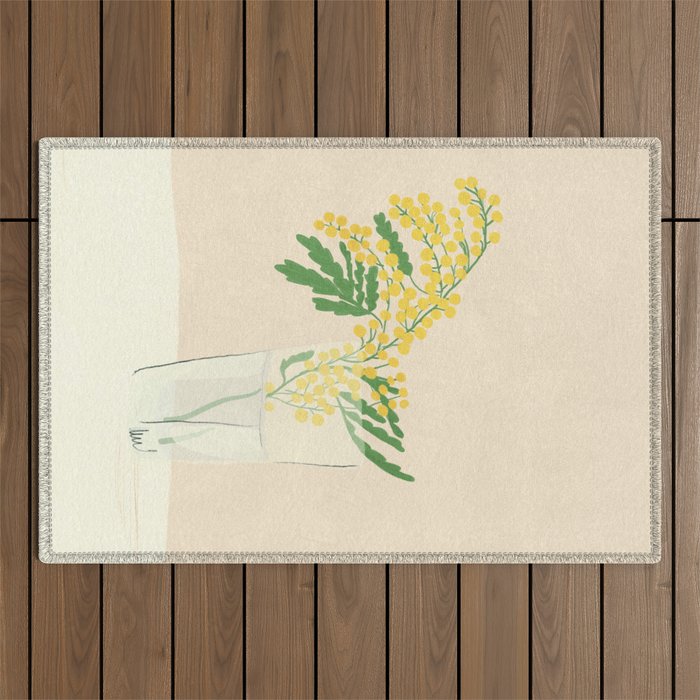 Delicate flowers Outdoor Rug Gallery Image 1