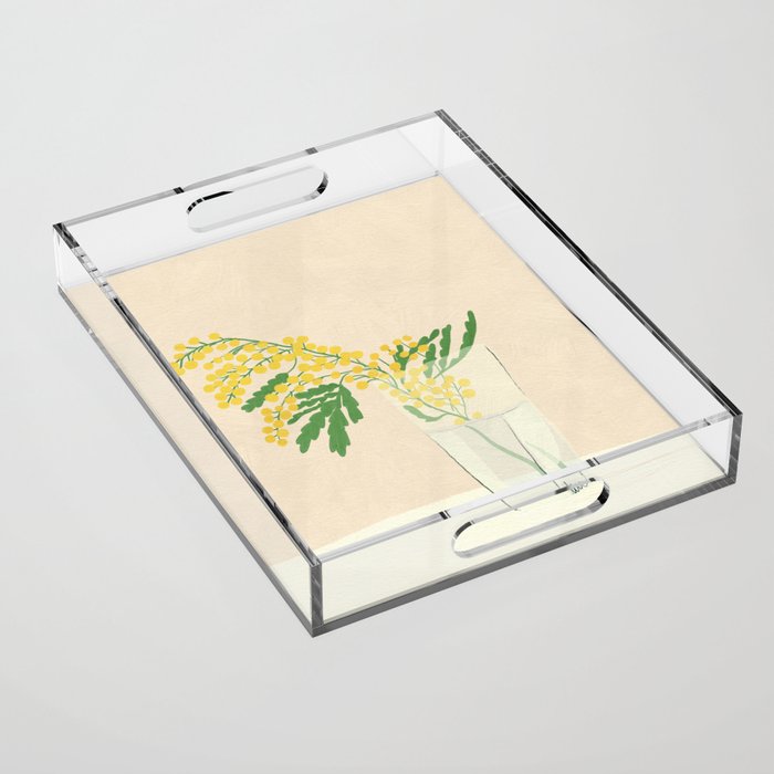 Delicate flowers Acrylic Tray Gallery Image 1