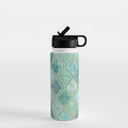 Moroccan Teal Green Water Bottle Gallery Image 1