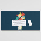 Hedgehog with flowers Desk Mat Gallery Image 1