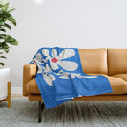 Bloom: Cobalt Blue Matisse Color Series 02 Throw Blanket Gallery Image 1