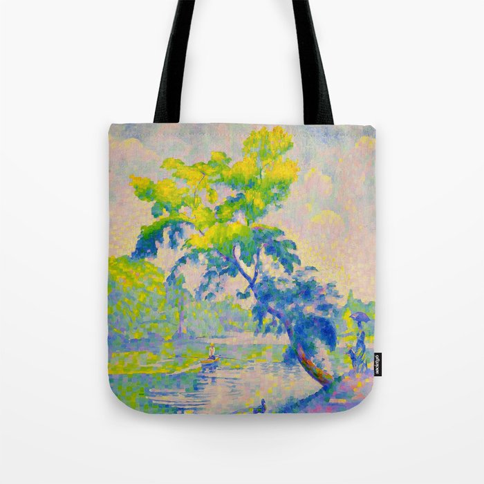 Bending Tree 1905 Henri-Edmond Cross Neo-Impressionism Pointillism Oil Painting Tote Bag Gallery Image 1