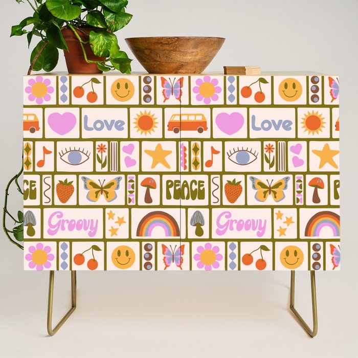 1970s Retro Pop Culture Icons Credenza Gallery Image 1