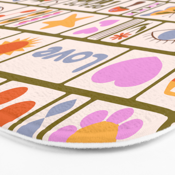 1970s Retro Pop Culture Icons Bath Mat Gallery Image 3