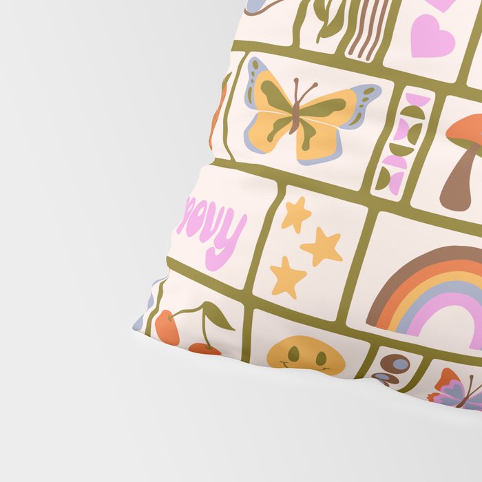 1970s Retro Pop Culture Icons Pillow Sham Gallery Image 4