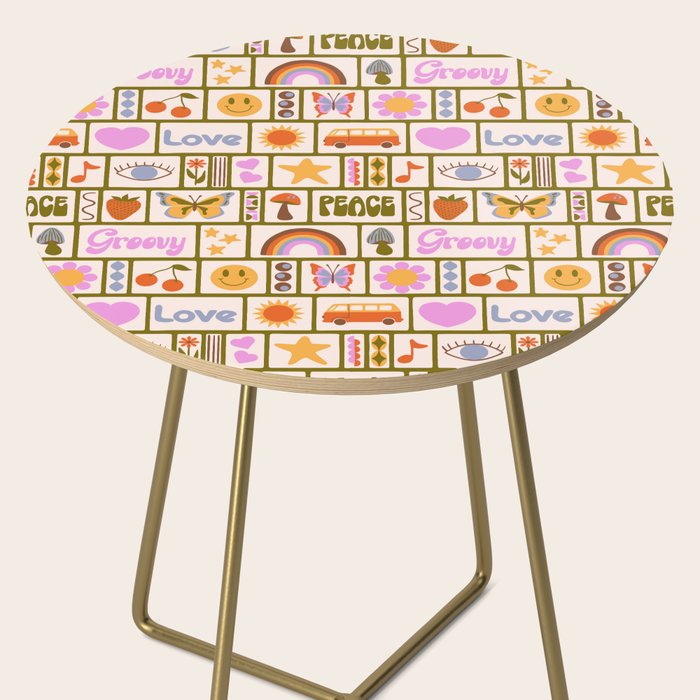 1970s Retro Pop Culture Icons Side Table Gallery Image 2