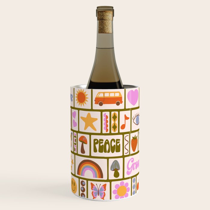 1970s Retro Pop Culture Icons Wine Chiller Gallery Image 1