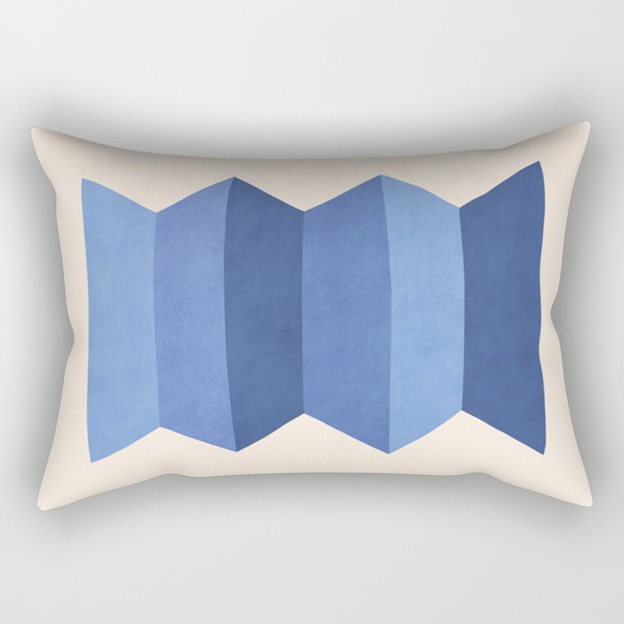 Geometric Vase - Blue Navy  Rectangular Pillow Gallery Image 1