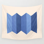 Geometric Vase - Blue Navy  Wall Tapestry Gallery Image 4