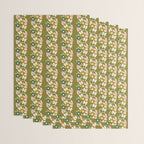 Floral Stripe - Olive  Wrapping Paper Gallery Image 3