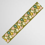 Floral Stripe - Olive  Table Runner Gallery Image 3