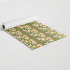 Floral Stripe - Olive  Yoga Mat Gallery Image 2