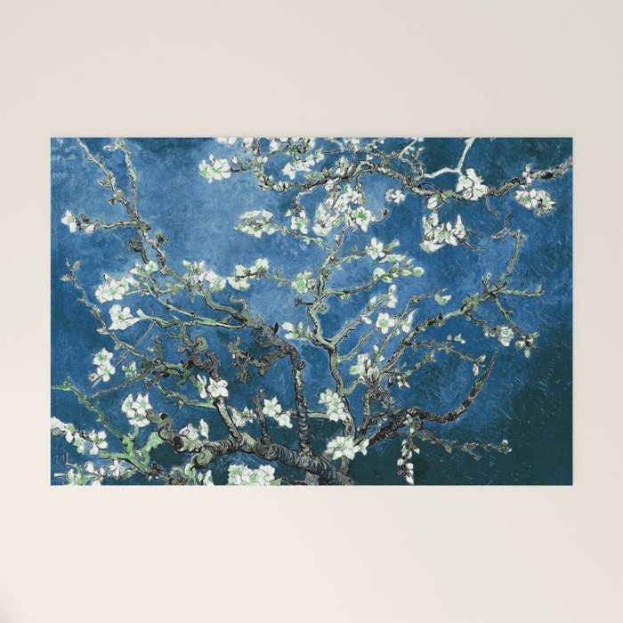 Van Gogh Almond Blossoms : Ocean Blue Art & Home Decor Welcome Mat Gallery Image 1
